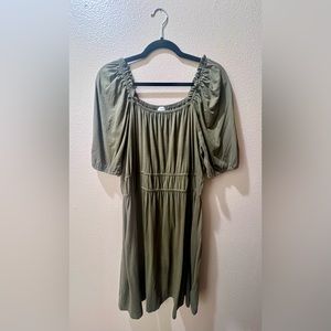 J.Crew Women’s Knit Short Sleeve Dress - Green - Size XL